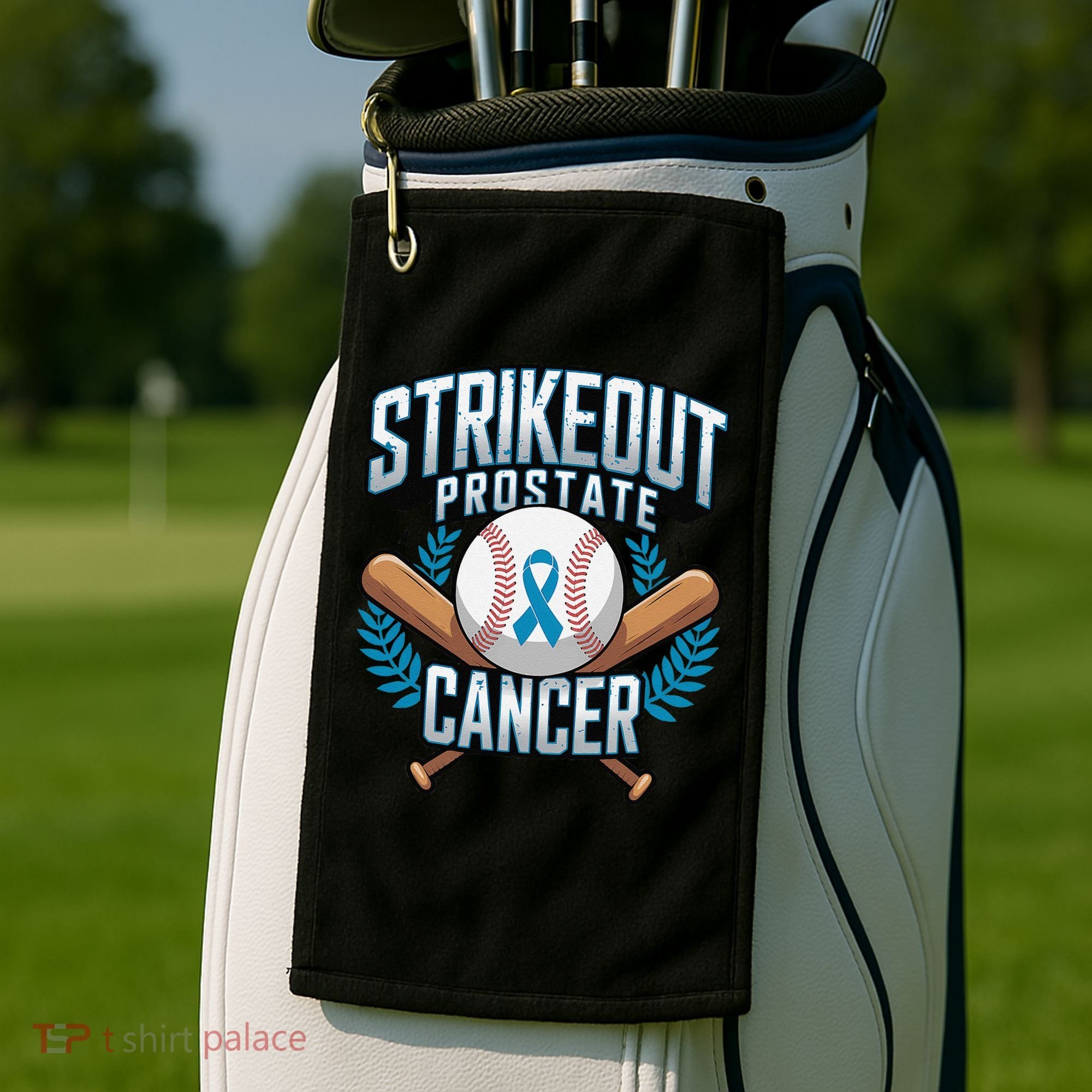 Baseball Strikeout Prostate Cancer Awareness Golf Towel