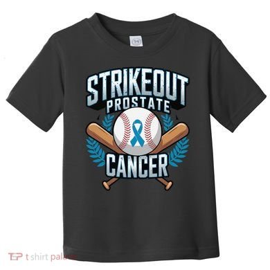 Baseball Strikeout Prostate Cancer Awareness Toddler T-Shirt