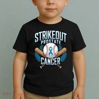 Baseball Strikeout Prostate Cancer Awareness Toddler T-Shirt thumb 2