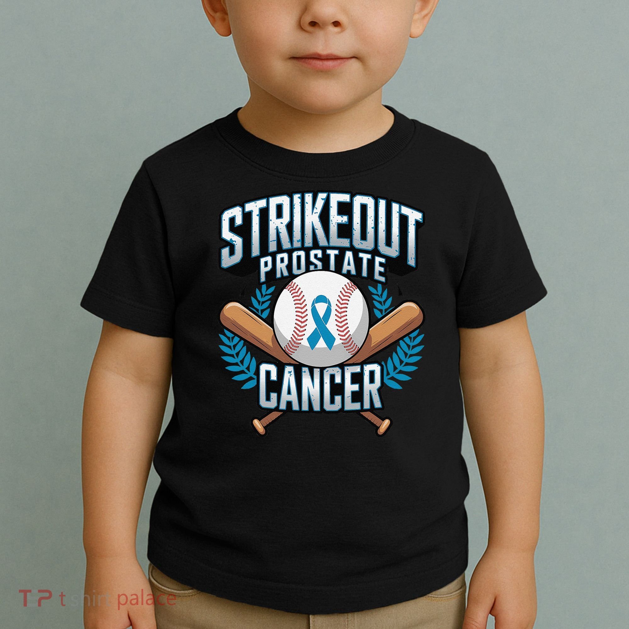Baseball Strikeout Prostate Cancer Awareness Toddler T-Shirt