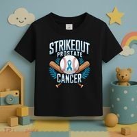 Baseball Strikeout Prostate Cancer Awareness Toddler T-Shirt thumb 3