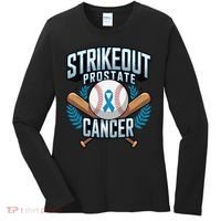 Baseball Strikeout Prostate Cancer Awareness Women's Long Sleeve Shirt thumb 0