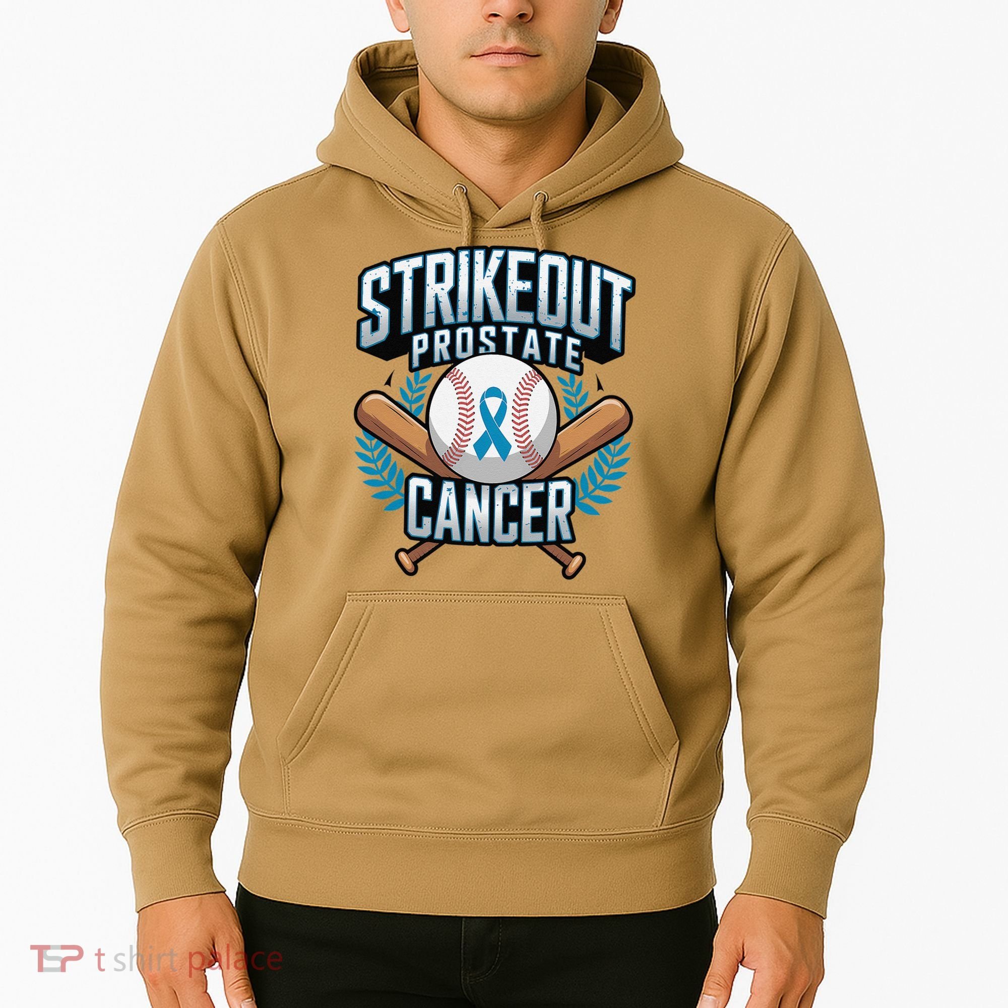 Baseball Strikeout Prostate Cancer Awareness Hoodie
