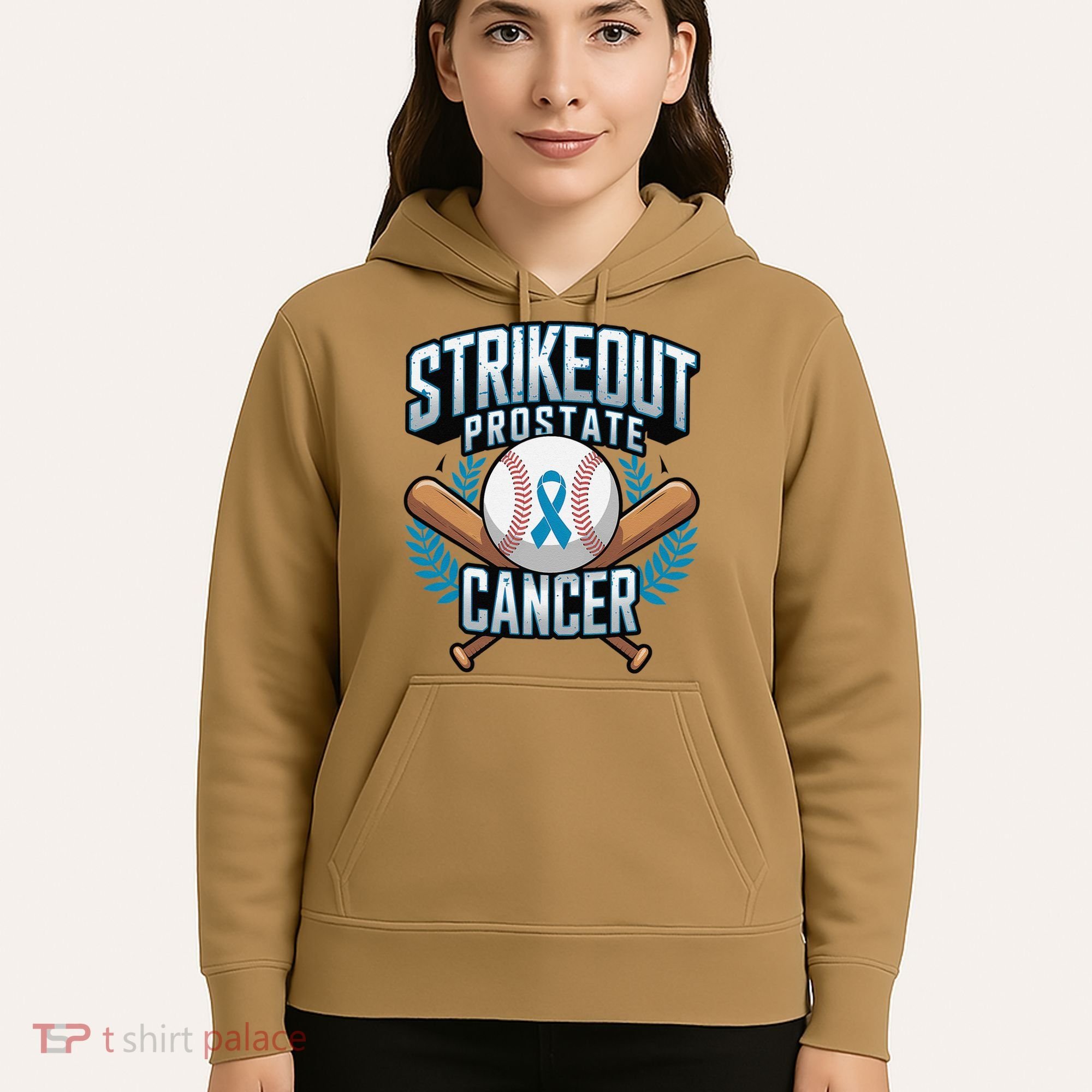 Baseball Strikeout Prostate Cancer Awareness Hoodie