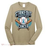 Baseball Strikeout Prostate Cancer Awareness Long Sleeve Shirt thumb 0