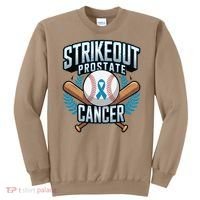 Baseball Strikeout Prostate Cancer Awareness Sweatshirt thumb 0