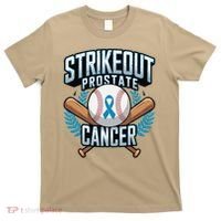 Baseball Strikeout Prostate Cancer Awareness T-Shirt thumb 0
