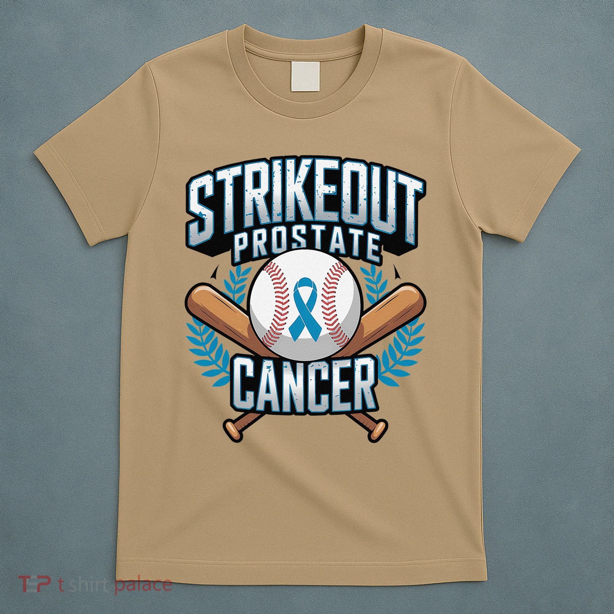 Baseball Strikeout Prostate Cancer Awareness T-Shirt