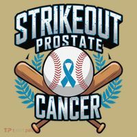 Baseball Strikeout Prostate Cancer Awareness Button thumb 1