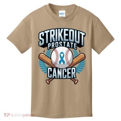 Baseball Strikeout Prostate Cancer Awareness Kids T-Shirt