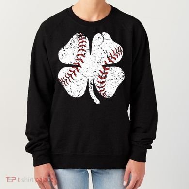 Baseball St Patricks Day Boys Men Catcher Pitcher Shamrock Women's Sweatshirt