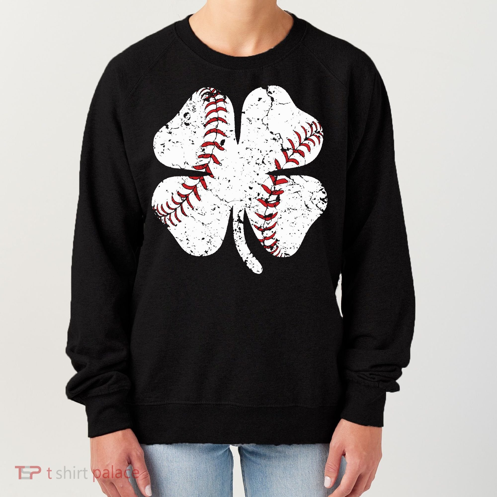 Baseball St Patricks Day Boys Men Catcher Pitcher Shamrock Women's Sweatshirt