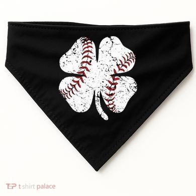 Baseball St Patricks Day Boys Men Catcher Pitcher Shamrock USA-Made Doggie Bandana