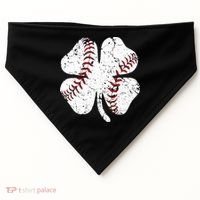 Baseball St Patricks Day Boys Men Catcher Pitcher Shamrock USA-Made Doggie Bandana thumb 0