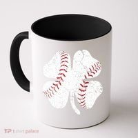 Baseball St Patricks Day Boys Men Catcher Pitcher Shamrock Coffee Mug thumb 0