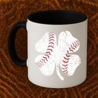 Baseball St Patricks Day Boys Men Catcher Pitcher Shamrock Coffee Mug thumb 2