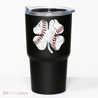 Baseball St Patricks Day Boys Men Catcher Pitcher Shamrock Tumbler