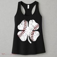 Baseball St Patricks Day Boys Men Catcher Pitcher Shamrock Women's Tank Top thumb 3