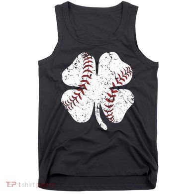 Baseball St Patricks Day Boys Men Catcher Pitcher Shamrock Tank Top