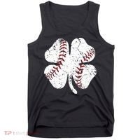 Baseball St Patricks Day Boys Men Catcher Pitcher Shamrock Tank Top thumb 0