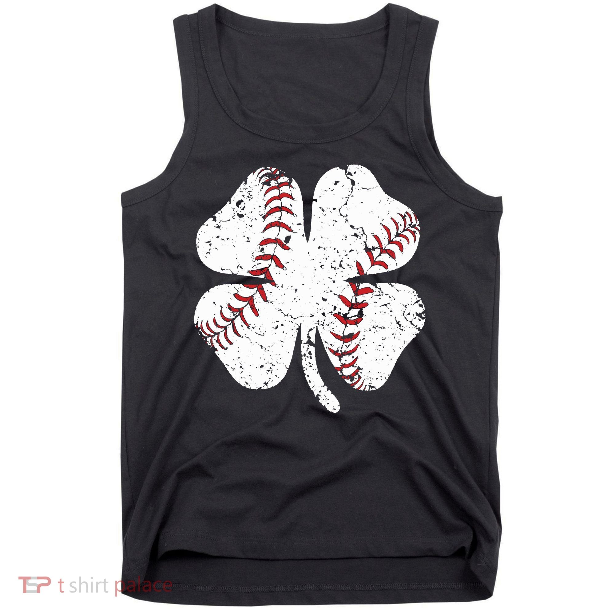Baseball St Patricks Day Boys Men Catcher Pitcher Shamrock Tank Top