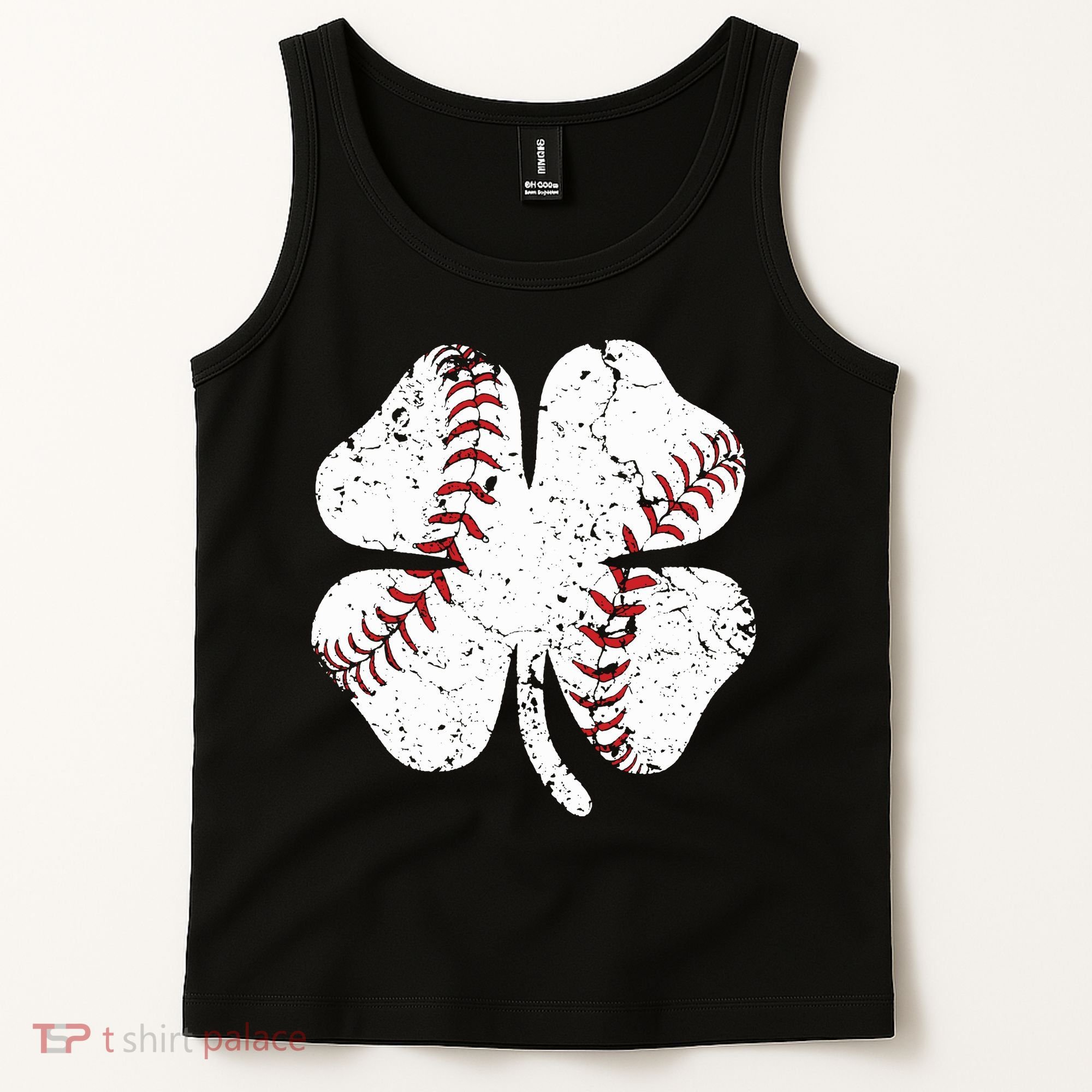 Baseball St Patricks Day Boys Men Catcher Pitcher Shamrock Tank Top
