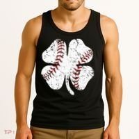 Baseball St Patricks Day Boys Men Catcher Pitcher Shamrock Tank Top thumb 3