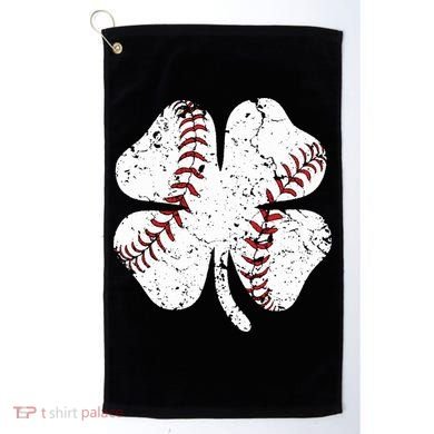 Baseball St Patricks Day Boys Men Catcher Pitcher Shamrock Golf Towel