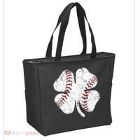 Baseball St Patricks Day Boys Men Catcher Pitcher Shamrock Tote Bag thumb 2
