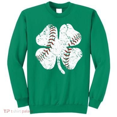 Baseball St Patricks Day Boys Men Catcher Pitcher Shamrock Sweatshirt