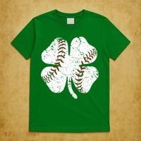 Baseball St Patricks Day Boys Men Catcher Pitcher Shamrock T-Shirt thumb 5