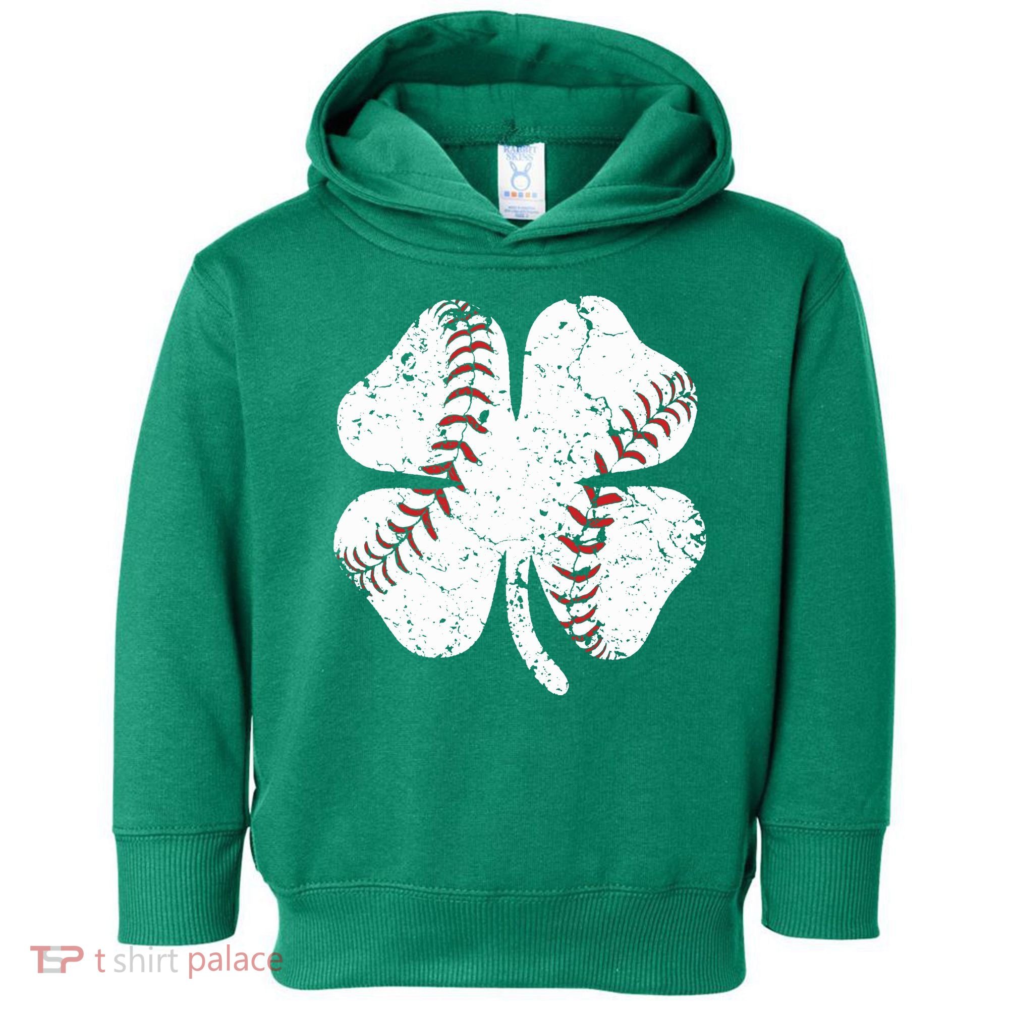Baseball St Patricks Day Boys Men Catcher Pitcher Shamrock Toddler Hoodie