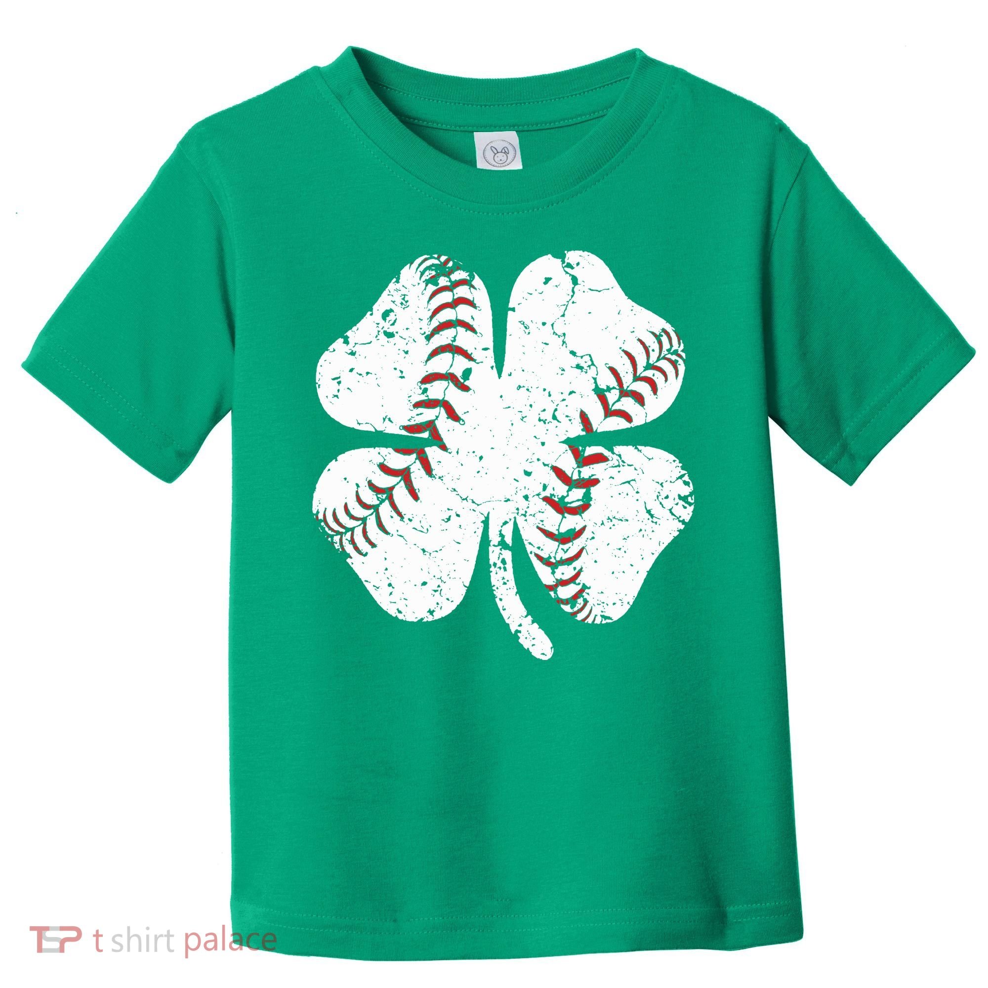 Baseball St Patricks Day Boys Men Catcher Pitcher Shamrock Toddler T-Shirt
