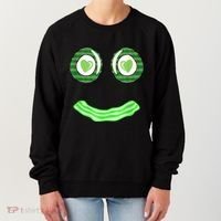 Breakfast St. Patricks Day Funny Green Eggs Smile Face Ham Women's Sweatshirt thumb 0