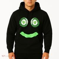 Breakfast St. Patricks Day Funny Green Eggs Smile Face Ham Hoodie thumb 2