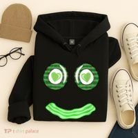 Breakfast St. Patricks Day Funny Green Eggs Smile Face Ham Hoodie thumb 4
