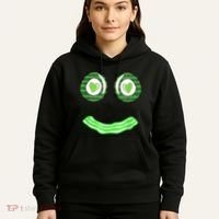Breakfast St. Patricks Day Funny Green Eggs Smile Face Ham Hoodie thumb 5