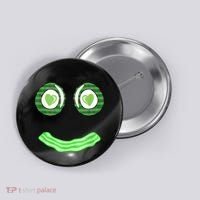 Breakfast St. Patricks Day Funny Green Eggs Smile Face Ham Button thumb 0