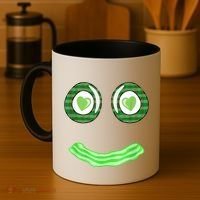 Breakfast St. Patricks Day Funny Green Eggs Smile Face Ham Coffee Mug thumb 4