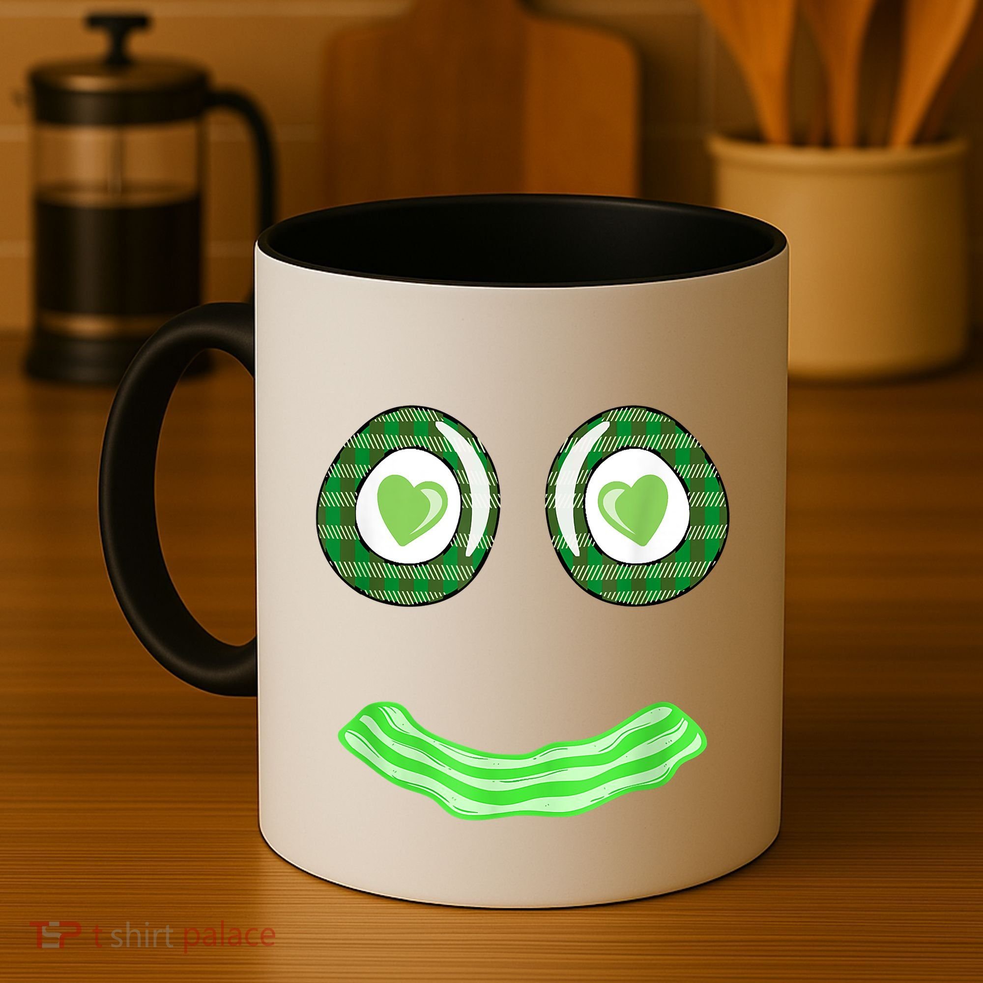 Breakfast St. Patricks Day Funny Green Eggs Smile Face Ham Coffee Mug