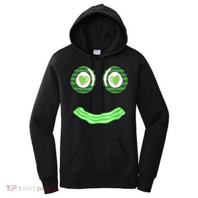 Breakfast St. Patricks Day Funny Green Eggs Smile Face Ham Women's Hoodie
