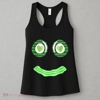 Breakfast St. Patricks Day Funny Green Eggs Smile Face Ham Women's Tank Top thumb 3
