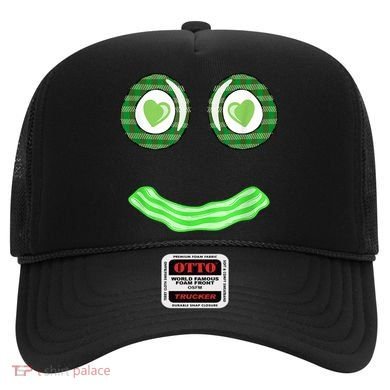 Breakfast St. Patricks Day Funny Green Eggs Smile Face Ham Hat