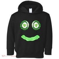 Breakfast St. Patricks Day Funny Green Eggs Smile Face Ham Toddler Hoodie thumb 0