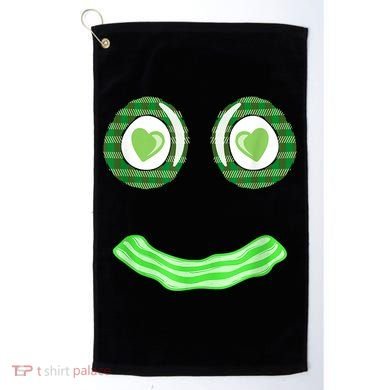 Breakfast St. Patricks Day Funny Green Eggs Smile Face Ham Golf Towel