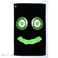 Breakfast St. Patricks Day Funny Green Eggs Smile Face Ham Golf Towel thumb 0