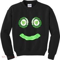 Breakfast St. Patricks Day Funny Green Eggs Smile Face Ham Kids Sweatshirt thumb 0