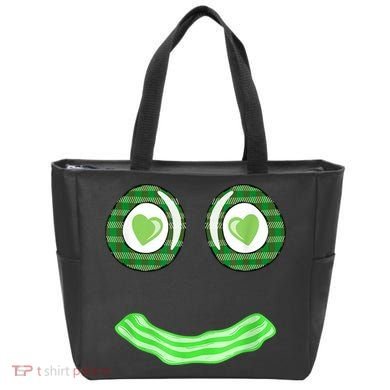 Breakfast St. Patricks Day Funny Green Eggs Smile Face Ham Tote Bag