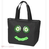 Breakfast St. Patricks Day Funny Green Eggs Smile Face Ham Tote Bag thumb 3
