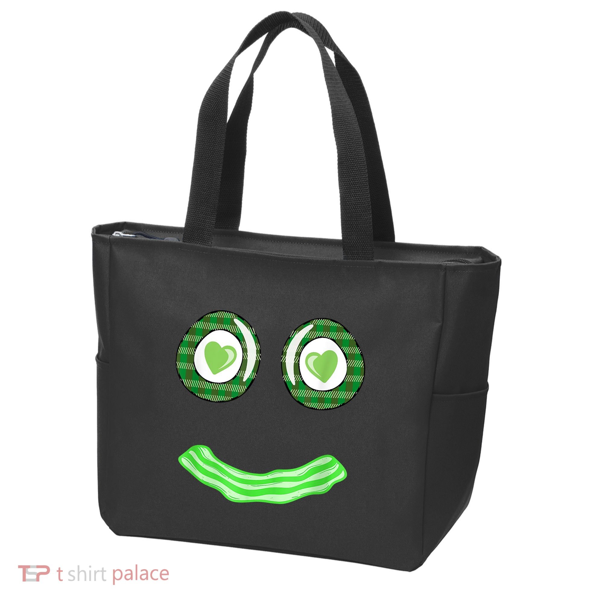 Breakfast St. Patricks Day Funny Green Eggs Smile Face Ham Tote Bag